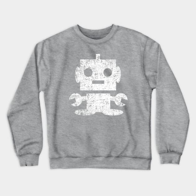 Cute Robot - Distressed Crewneck Sweatshirt by PsychicCat